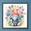>SALE<5D DIY Partial Special Shaped Drill Diamond Painting Flower Gnome Decor 30x30cm