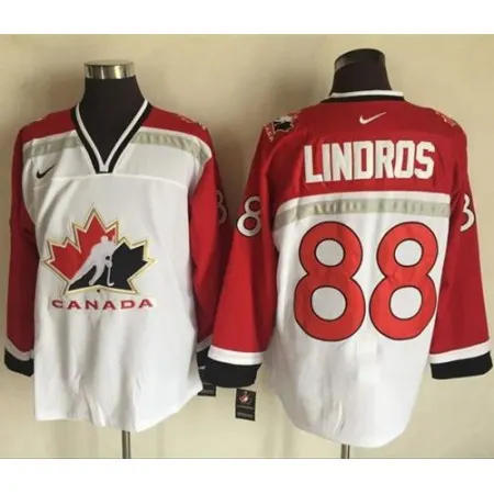 Team CA. #88 Eric Lindros White/Red  Throwback Stitched NHL Jersey