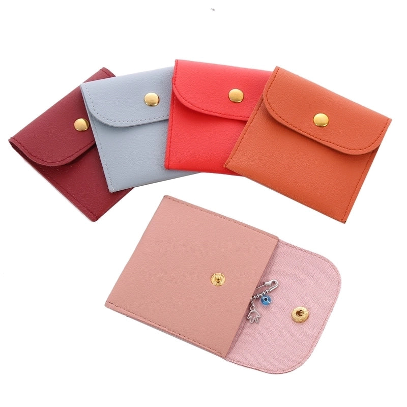 1 Piece Pu Leather Minimalist Daily Solid Color Jewelry Packaging Bags