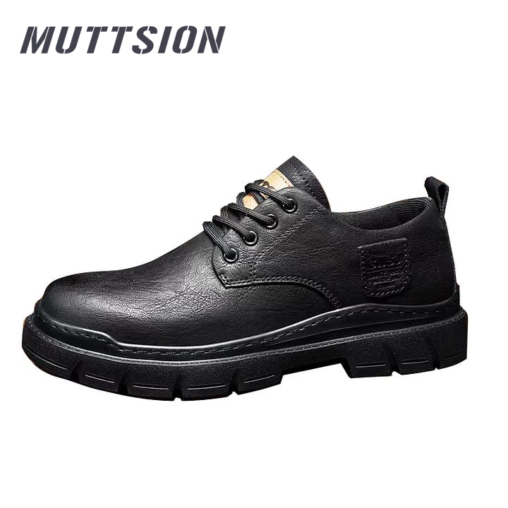 MUTTSION Business Casual Leather Thick Soled Vintage Work Shoes MUTTSION.COM MUTTSION