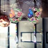 2pcs Butterfly Diamond Painting Double-sided Crystal Window Suncatcher Craft Set Birthday Gifts Home Garden Decor Hanging Kit