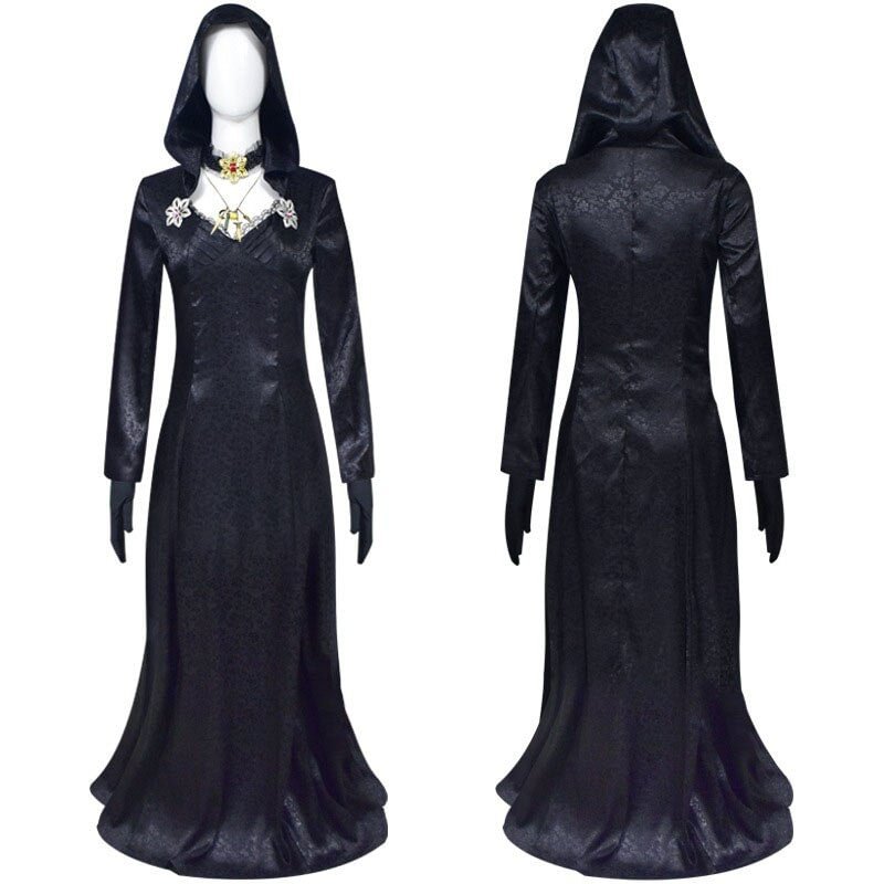 Resident Evil 8 Village Outfit Daniela Cosplay Gown Robe and Accessories-elleschic