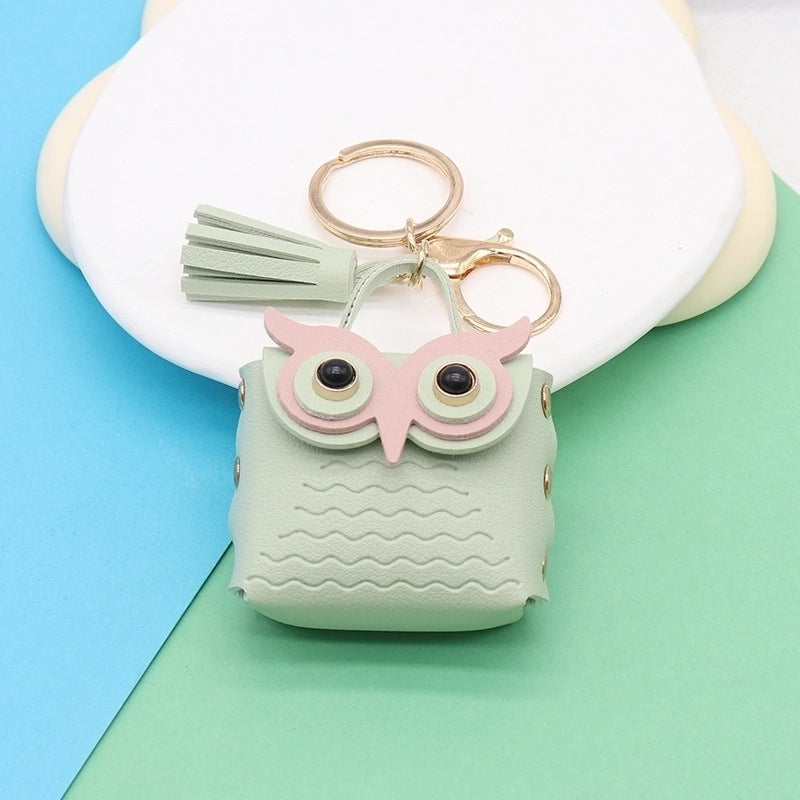 Minimalist Streetwear Owl Pu Leather Unisex Bag Pendant Keychain