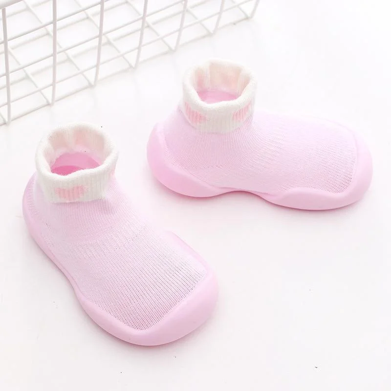 Baby Socks With Rubber Soles Cartoon baby shoes Infant Sock Baby steps Anti-slip Leather kids Floor Socks Baby slippers