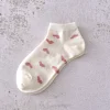 Cute Pink Cotton Summer Women Short Socks