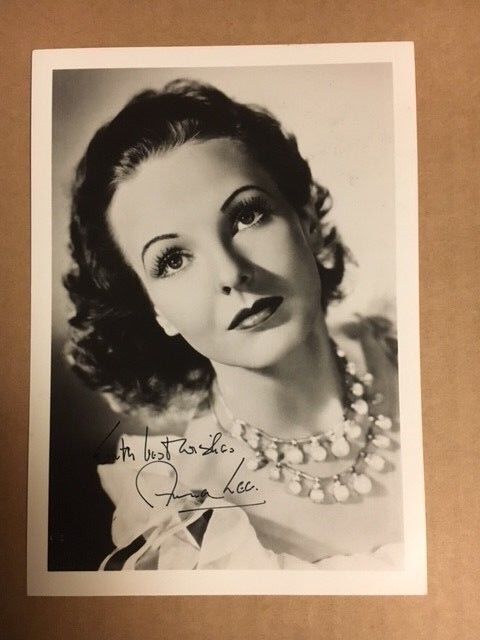 Anna Lee Signed 5x7 Vintage Lovely Photo Poster painting Auction House COA