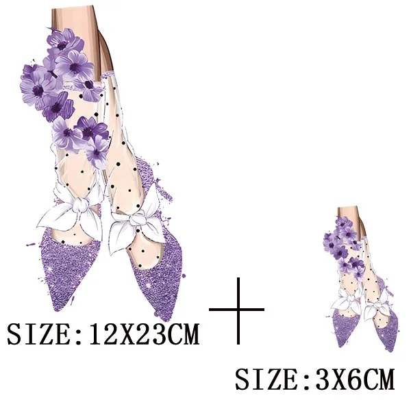 Beautiful Legs Thermal Stickers On T-shirt DIY Washable Iron On Transfers For Clothing Funny Design Patches On Clothes Appliqued