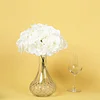 10 Flower Head and Stems | Cream Artificial Satin Hydrangeas, DIY Arrangement