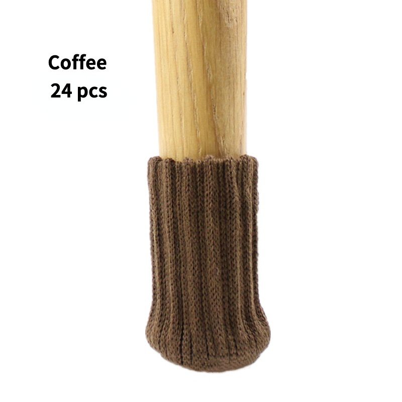 Letclo™ 24pcs Furniture Pads High Elastic Floor Protectors Chair Leg Feet Socks Covers Furniture Caps Set letclo Letclo