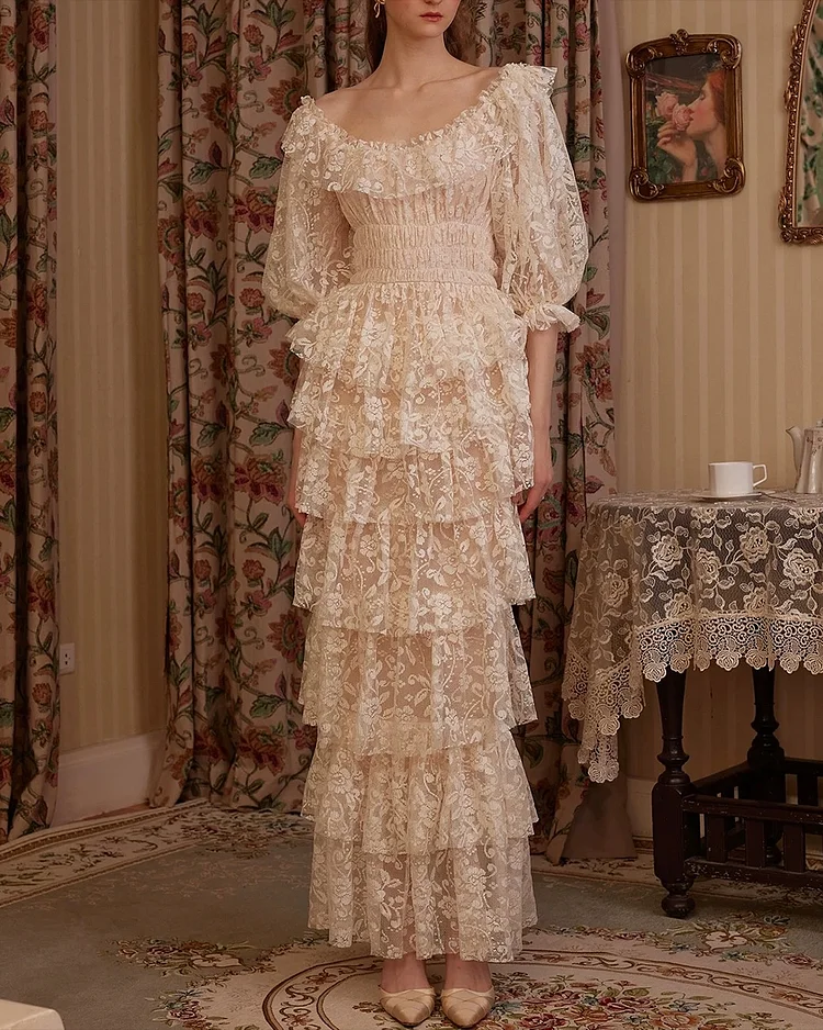 Women's Round Neck Lace Dress