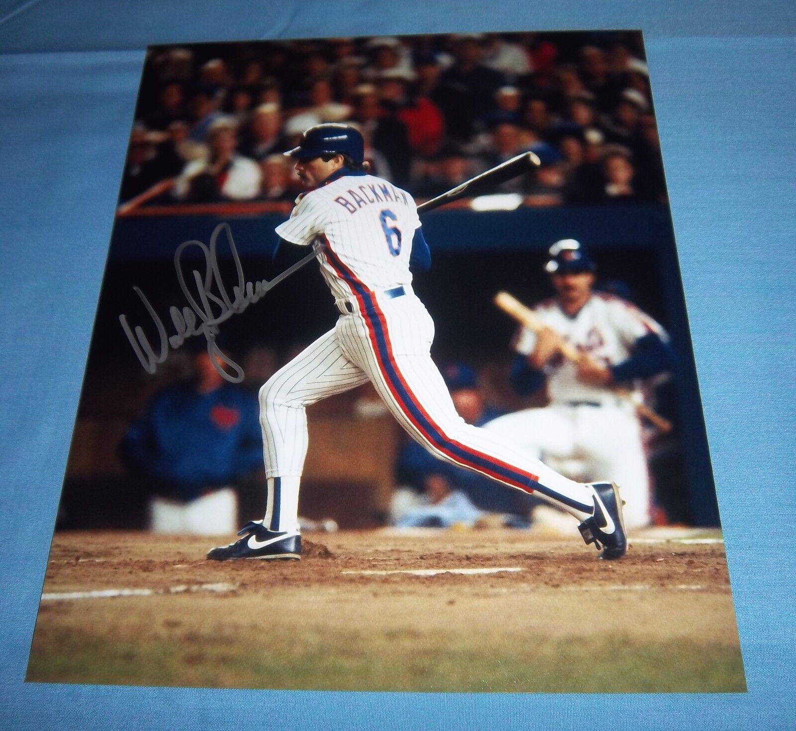 NY Mets Wally Backman Signed Autographed 8x10 Photo Poster painting 1986 World Series Champs