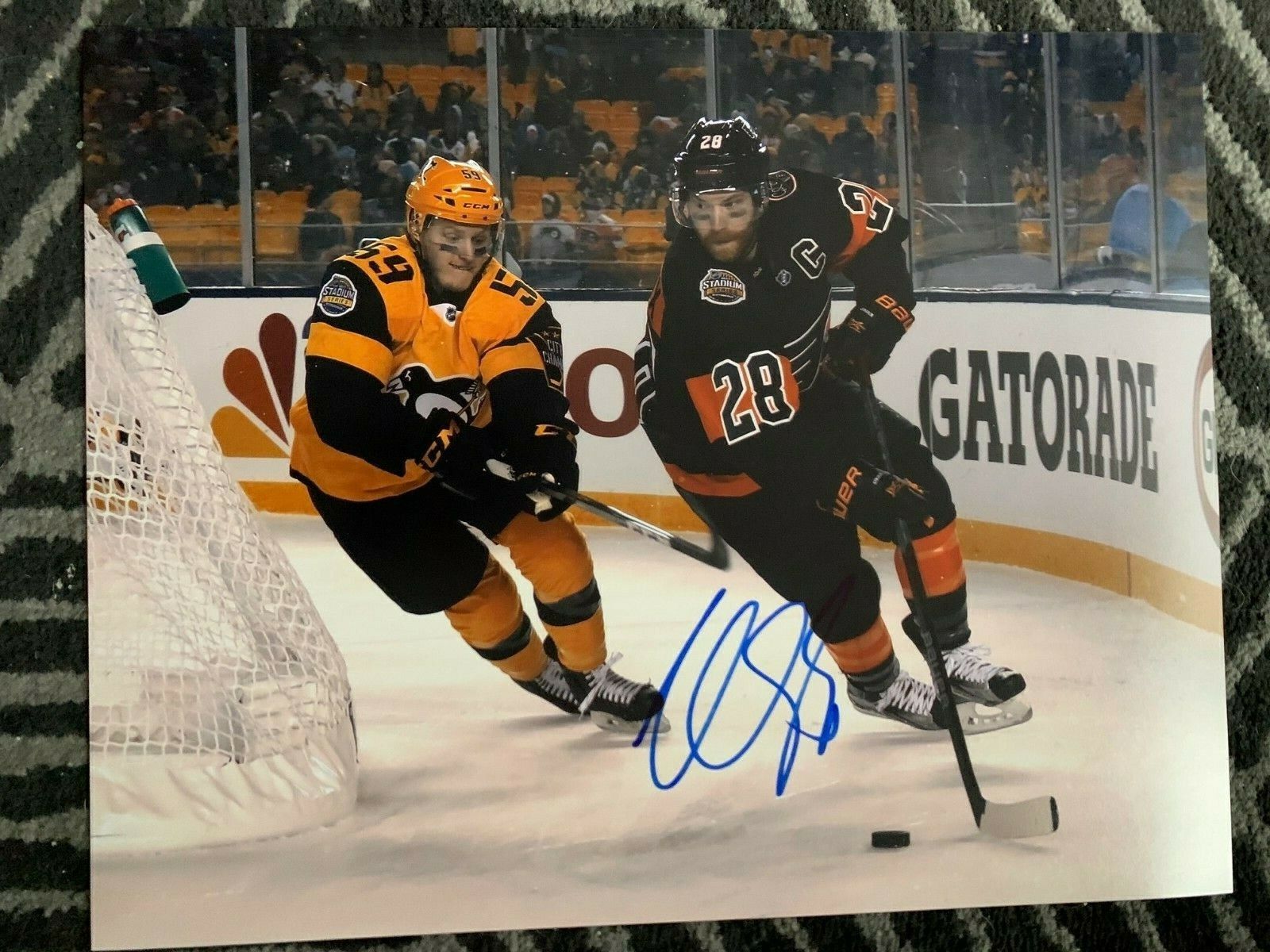 Philadelphia Flyers Claude Giroux Signed Autographed 11x14 Photo Poster painting COA #3