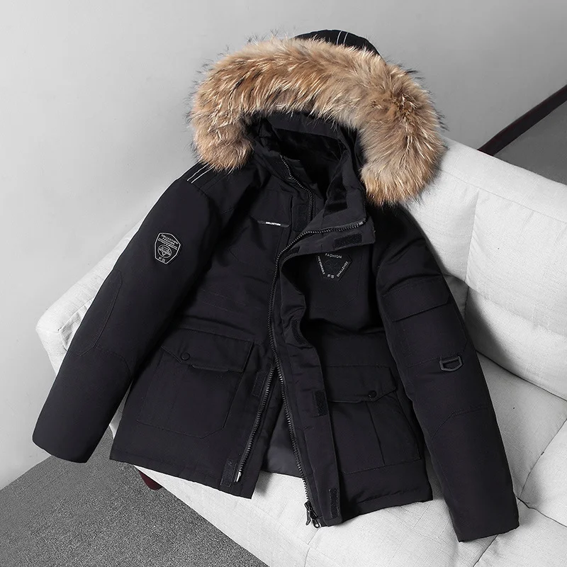 PASUXI New Popular Design Winter Puffer zipper Pocket Men's Casual Outwear High Quality Plus Size Coats Men Down Jackets