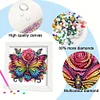 Butterfly Flower 5D DIY Partial Special Shaped Drill Diamond Painting With Frame Kit 17.2x17.2cm