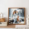 Diamond Painting-DIY Full Round Drill Girl And Horse