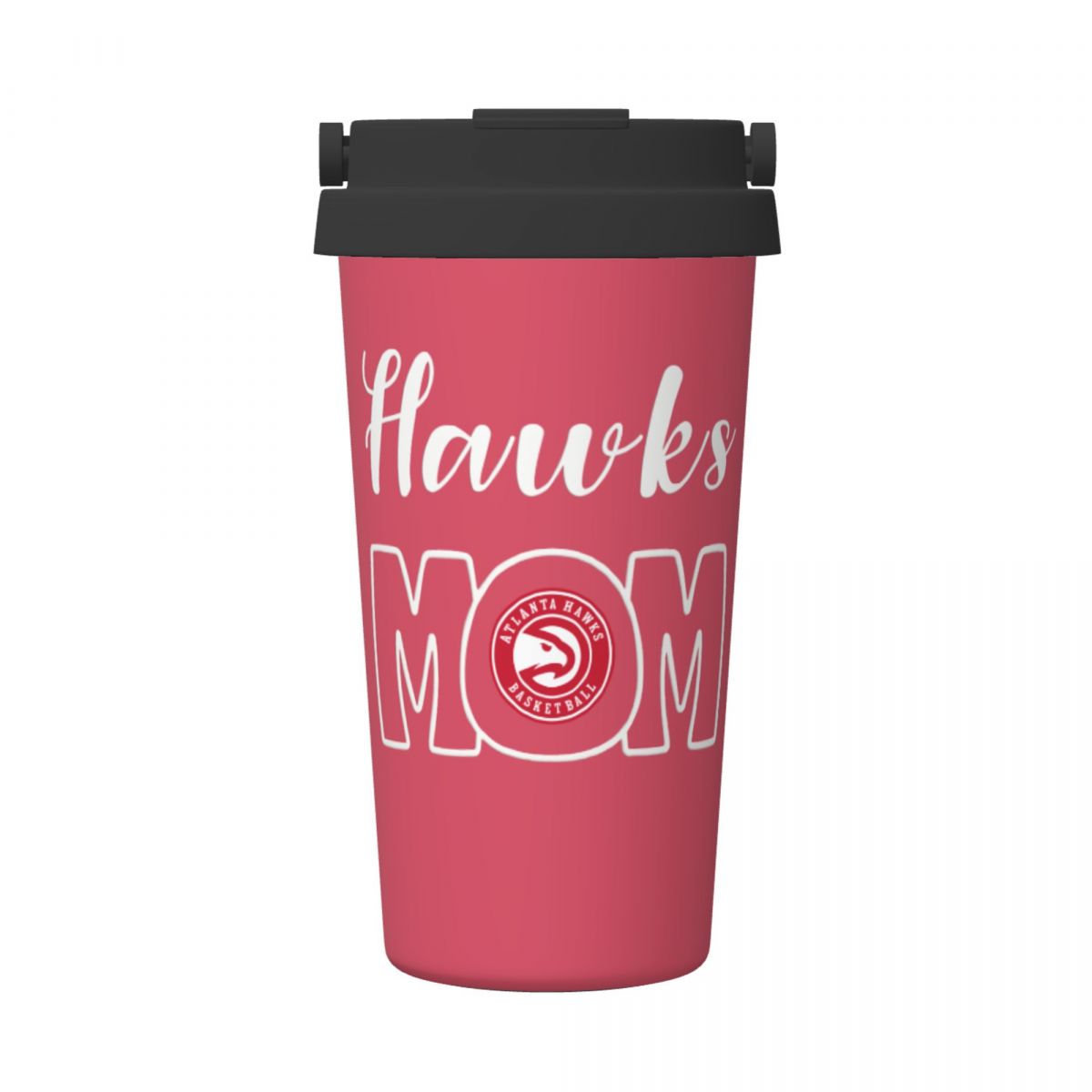 Atlanta Hawks Mom 16oz Vacuum Stainless Steel Tea Tumbler with Lid and Handle