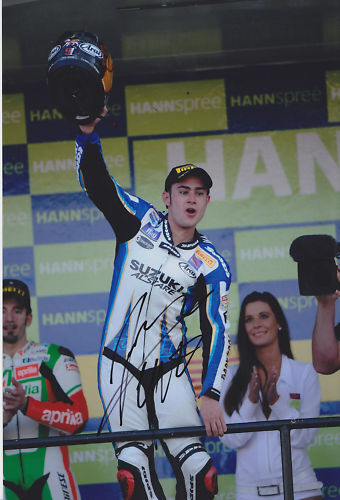 Leon Haslam Suzuki Signed Photo Poster painting 12x8 2.