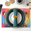 (42.5*29.5cm)Animal Diamond Painting Placemat Heat Resistant Diamond Art Table Mat (Panda)