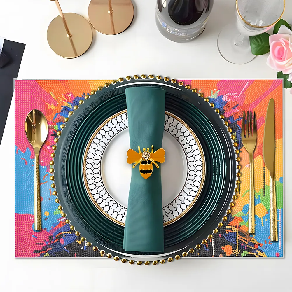 DIY Panda Diamond Painting Placemat Heat Resistant Diamond Art Table Mat