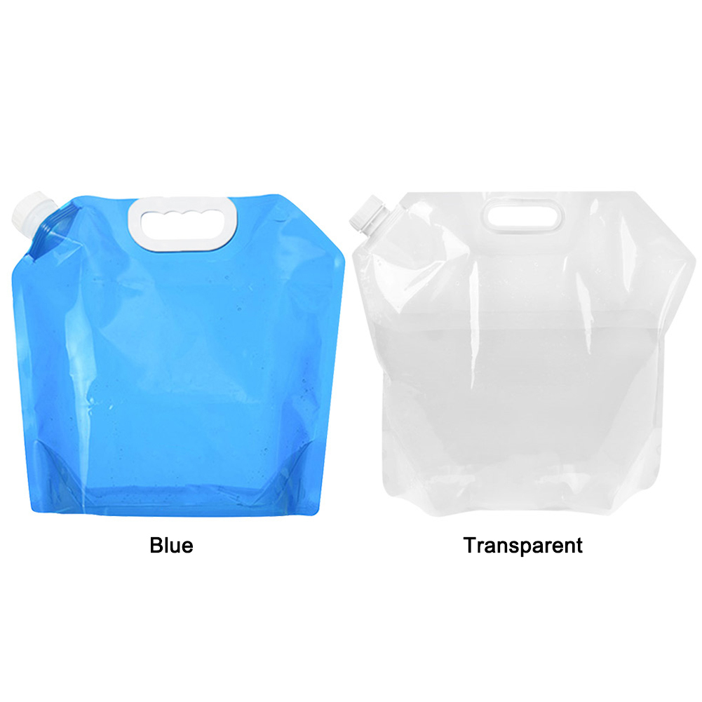 

2pcs 5L/10L Portable Outdoor Foldable Water Bags Camping BBQ Water Carrier, Blue 5l+10l, 501 Original