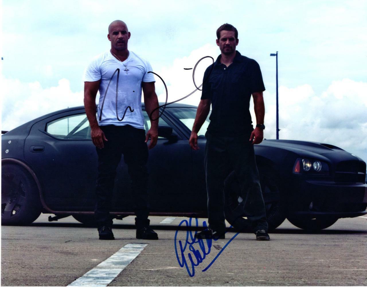 Vin Diesel Paul Walker signed 11x14 Photo Poster painting autograph Picture autographed and COA