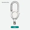 Multifunctional Mountaineering Buckle Keychain Aluminum Alloy Load-Bearing 90KG High-Quality Retractable 80CM Kevlar Rope