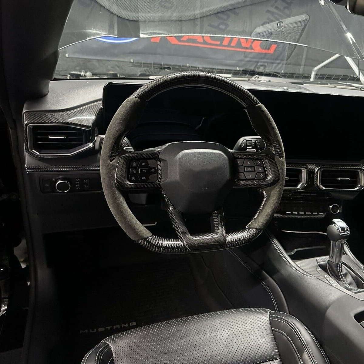 Custom your own 2024+ mustang carbon fiber steering wheel now