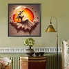 Diamond Painting -DIY Round Drill Sunrise Scenery Girl(40x40cm)
