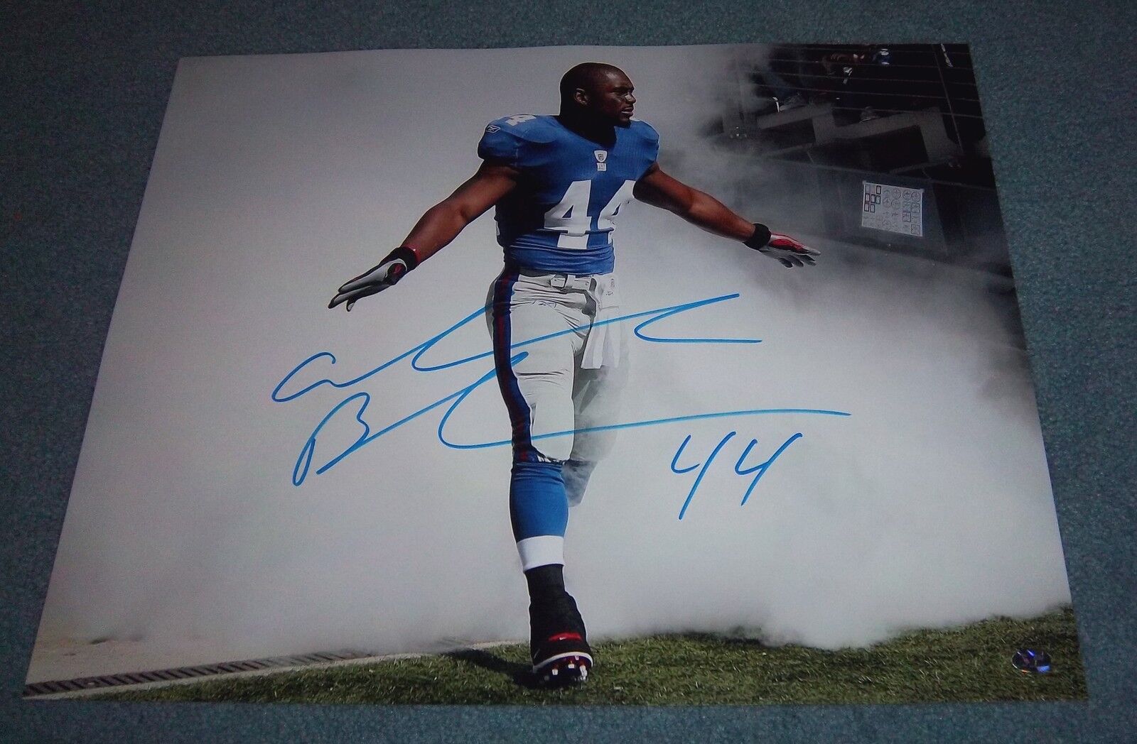 NY Giants Ahmad Bradshaw Signed Autographed 16x20 Photo Poster painting Super Bowl Champs A