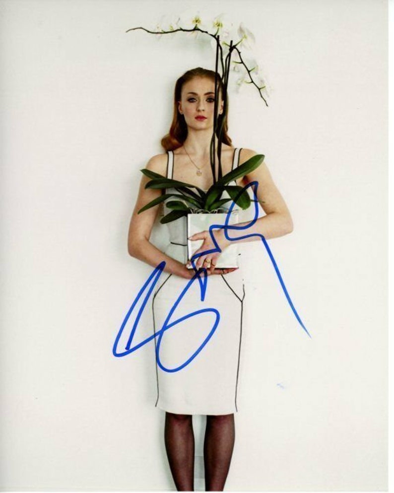 Sophie turner signed autographed orchid Photo Poster painting