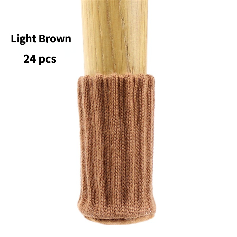 Letclo™ 24pcs Furniture Pads High Elastic Floor Protectors Chair Leg Feet Socks Covers Furniture Caps Set letclo Letclo