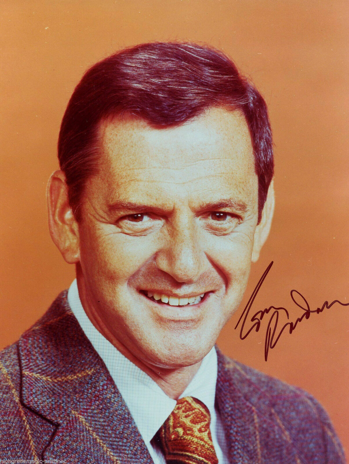 TONY RANDALL AUTOGRAPHED SIGNED 8X10 COLOR PRESS Photo Poster painting JACKET & TIE (DECEASED)