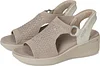 （32703）Skechers damskie Martha Stewart's Pier-lite - Park Path Hands-Free Slip-On Wedge Sandal