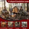 [US Local Warehouse] Hot Tent Stove with Chimney Pipe Portable Camp Stove with Oven Burning Fireplace for Outdoor Heating & Cooking Ice Fishing Hunting (Conventional)