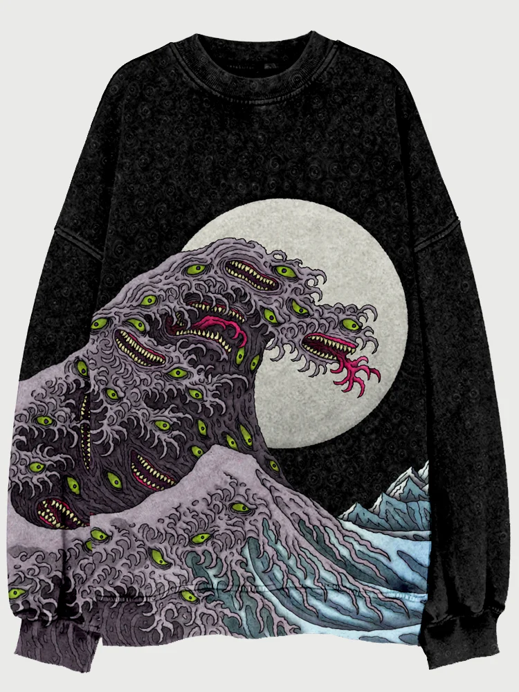 Comstylish Japanese Inspired The Great Shoggoth Vintage Sweatshirt