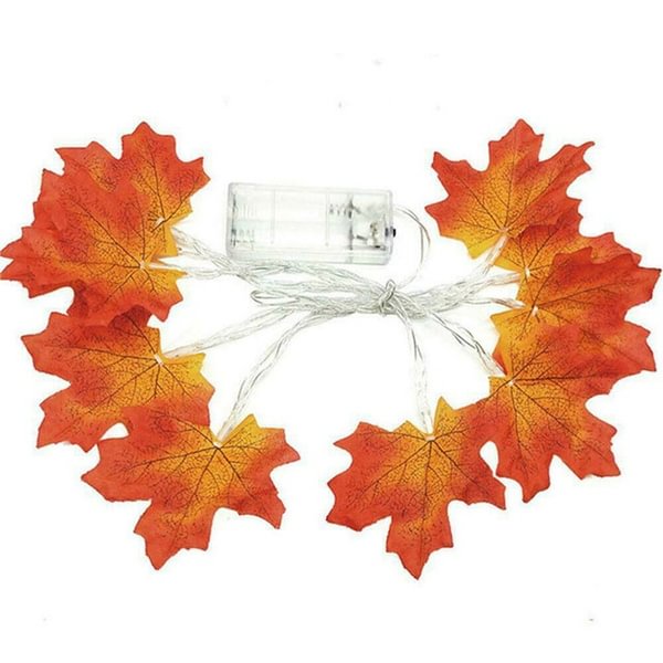 1.5M 10 Led Maple Leaf Pumpkin Light String Halloween Decorations Thanksgiving Christmas Decor Fairy Lights Fall Garland Lamp - Shop Trendy Women's Fashion | TeeYours