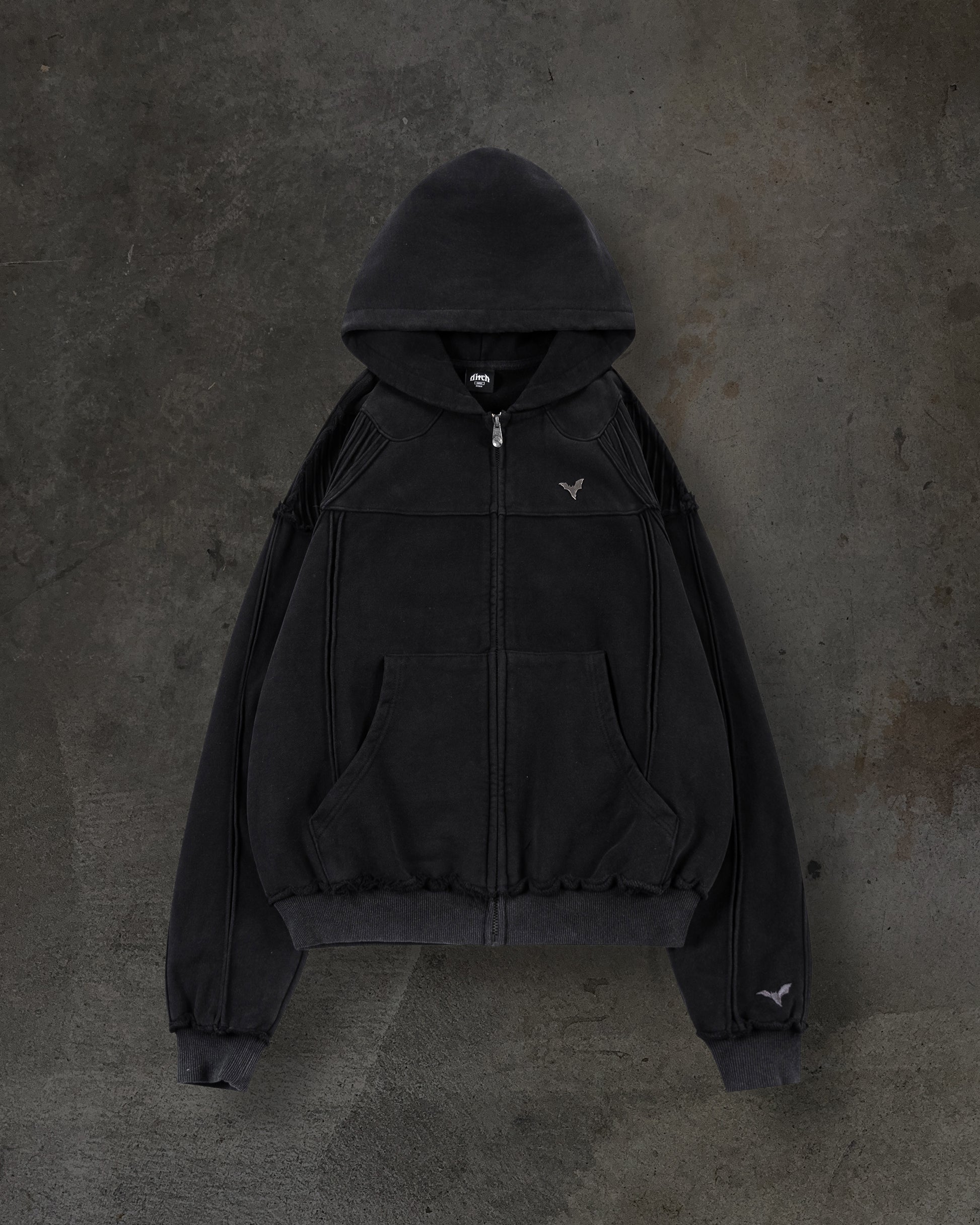 BIKER HOODIE (COAL)