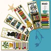 6pcs Cat and Book-DIY Stamped Cross Stitch Bookmark 47x28cm (Single-Sided)