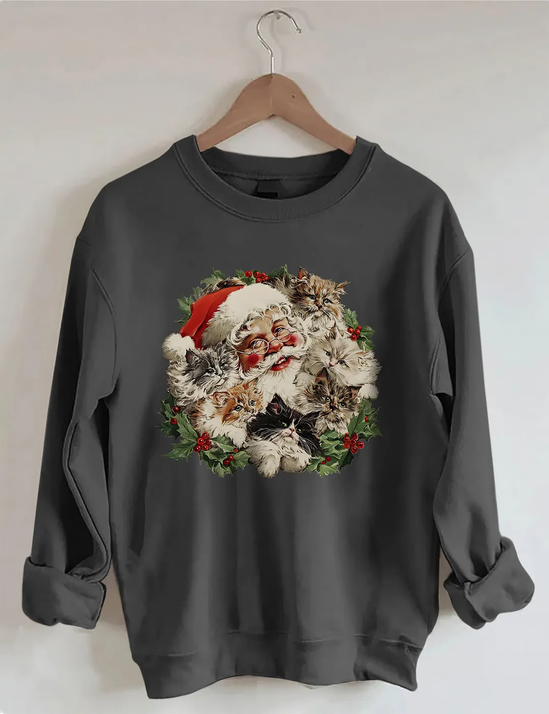 Santa Claus Kittens Christmas Sweatshirt