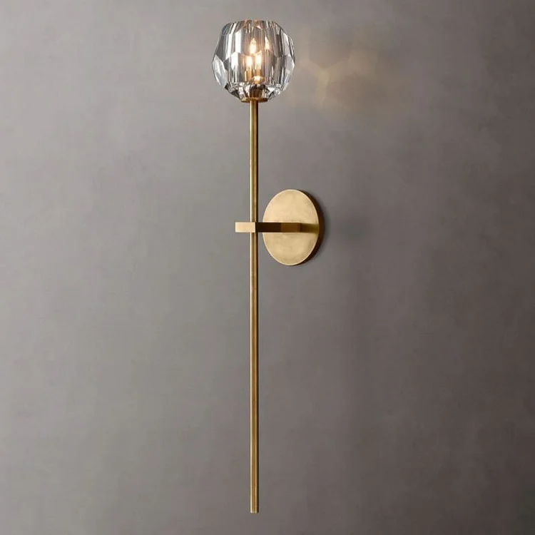 Kristal Clear Glass Grand Wall Sconce