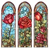 Diamond Painting -5D Full Round Drill Stained Glass Rose(40*40 CM)