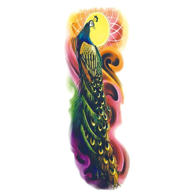 Body Art Arm Fake Sleeve Tattoos For Men Waterproof Wolf Tiger Chinese Dragon Sticker Temporary Fox Tattoo Waterproof Sleeves 303