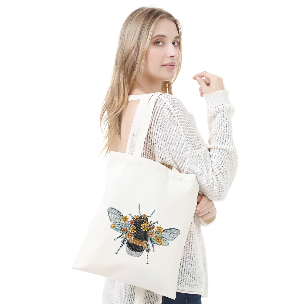 DIY Diamond Painting Eco-Friendly Canvas Bag - Bee