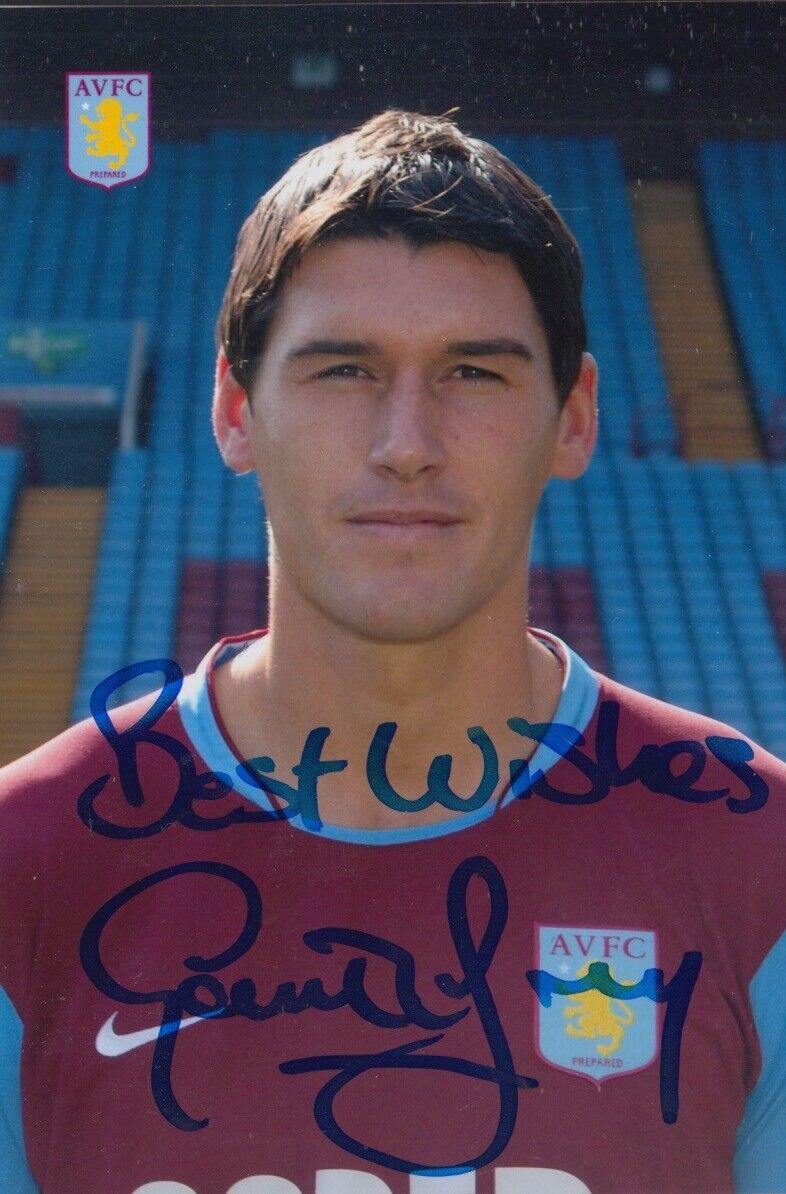 GARETH BARRY HAND SIGNED 6X4 Photo Poster painting ASTON VILLA FOOTBALL AUTOGRAPH