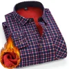 New Men's Winter Velvet Thickened Warm Double-sided Velvet Long-sleeved Shirt