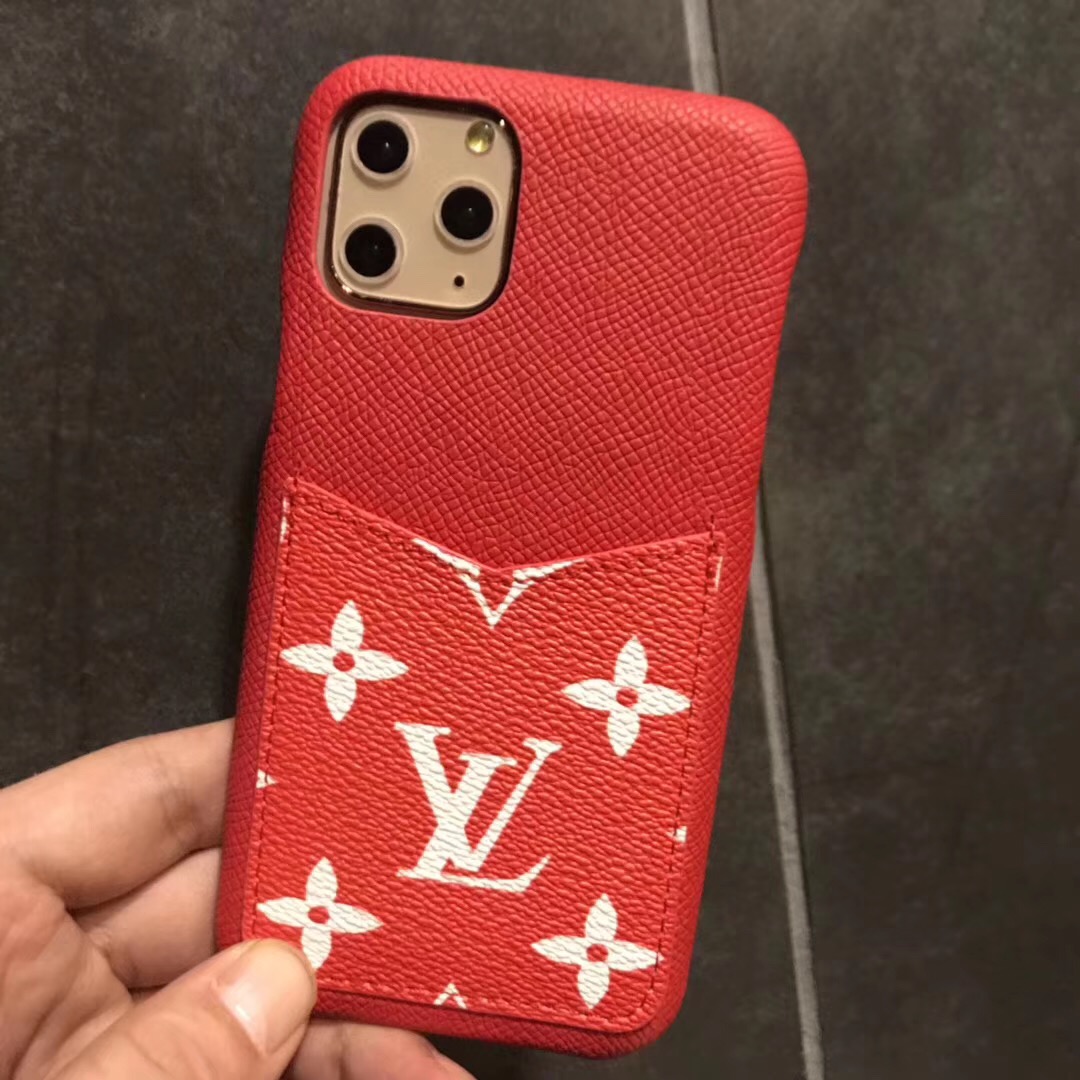 Classic Red Louis Vuitton Monogram x Supreme Logo iPhone 11 Pro Case