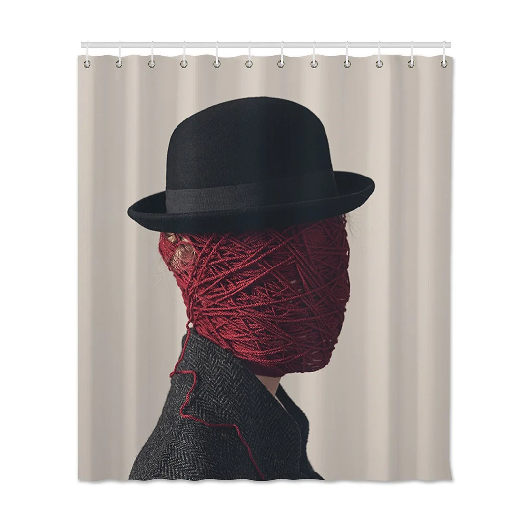 Portrait Floral Shower Curtain For Bathroom Waterproof Bath Curtains Home Decor Polyester Modern Shower Curtain Set Bathroom