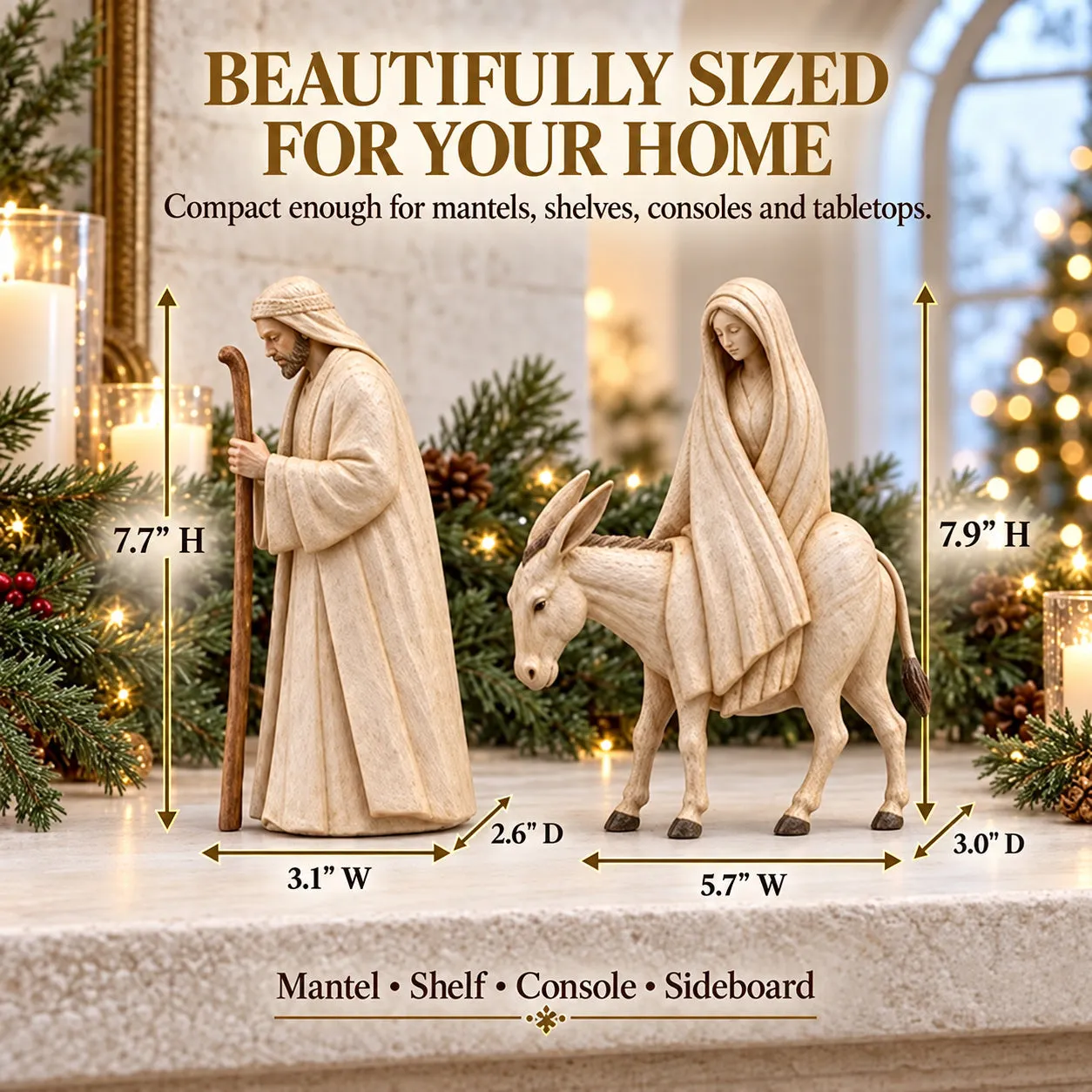 Journey to Bethlehem figurine dimensions