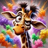 Giraffe-18CT Stamped Cross Stitch Kit(20x20cm)