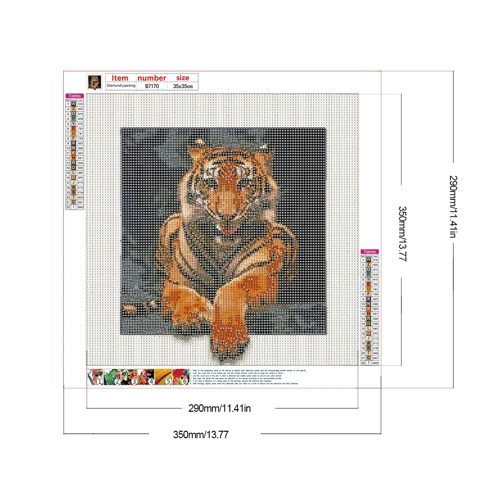 Diamond Painting - Full Round/Square Drill - Animals(30*30 - 50*50cm)
